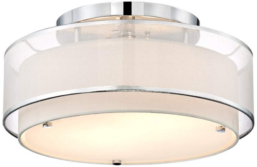 Possini Euro Design Double Organza 16" Wide Ceiling Light - Image 0