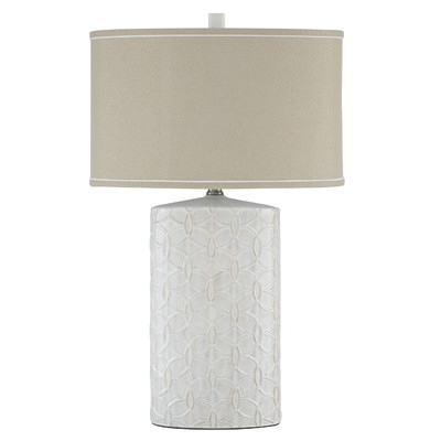 Shelvia 30" H Table Lamp with Drum Shade - Image 0