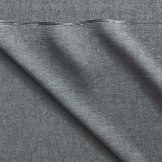 Graphite linen curtain panel - 48" x 108" - Image 3