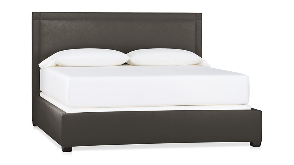 Border Upholstered King Bed - Charcoal - Image 0