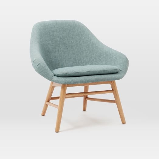 Mylo Chair - Eucalyptus - Eucalyptus, Heathered Weave, (Natural Oak Legs) - Image 0