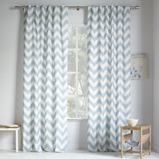 Cotton Canvas Zigzag Printed Curtain - Image 0