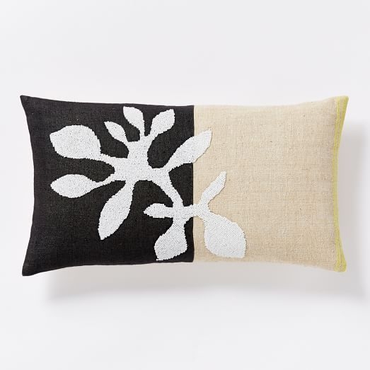 Beaded Branch Pillow Cover - 12" x 21" - Image 0