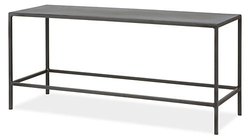 Slim 36w 12d 16h Cocktail Table in Natural Steel - Image 0