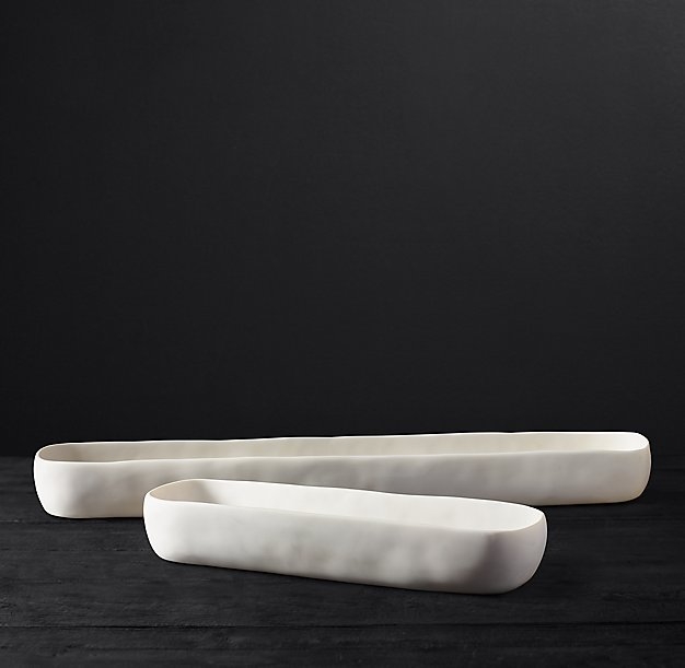 ORGANIC SCULPTED TROUGH COLLECTION - SHORT - WHITE - Image 0