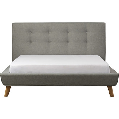 Rasmussen Upholstered Platform Bed, Grey - King - Image 1
