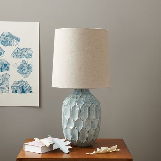 Linework Table Lamp - Blue - Image 1