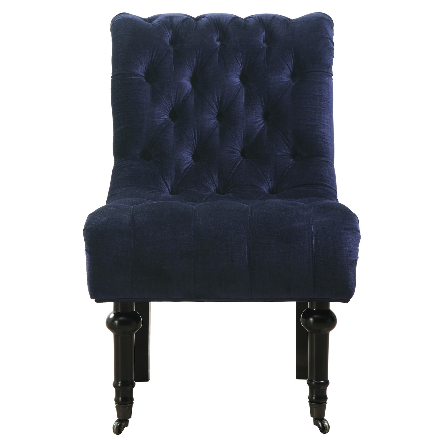Grace Navy Velvet  Slipper Chair - Image 0