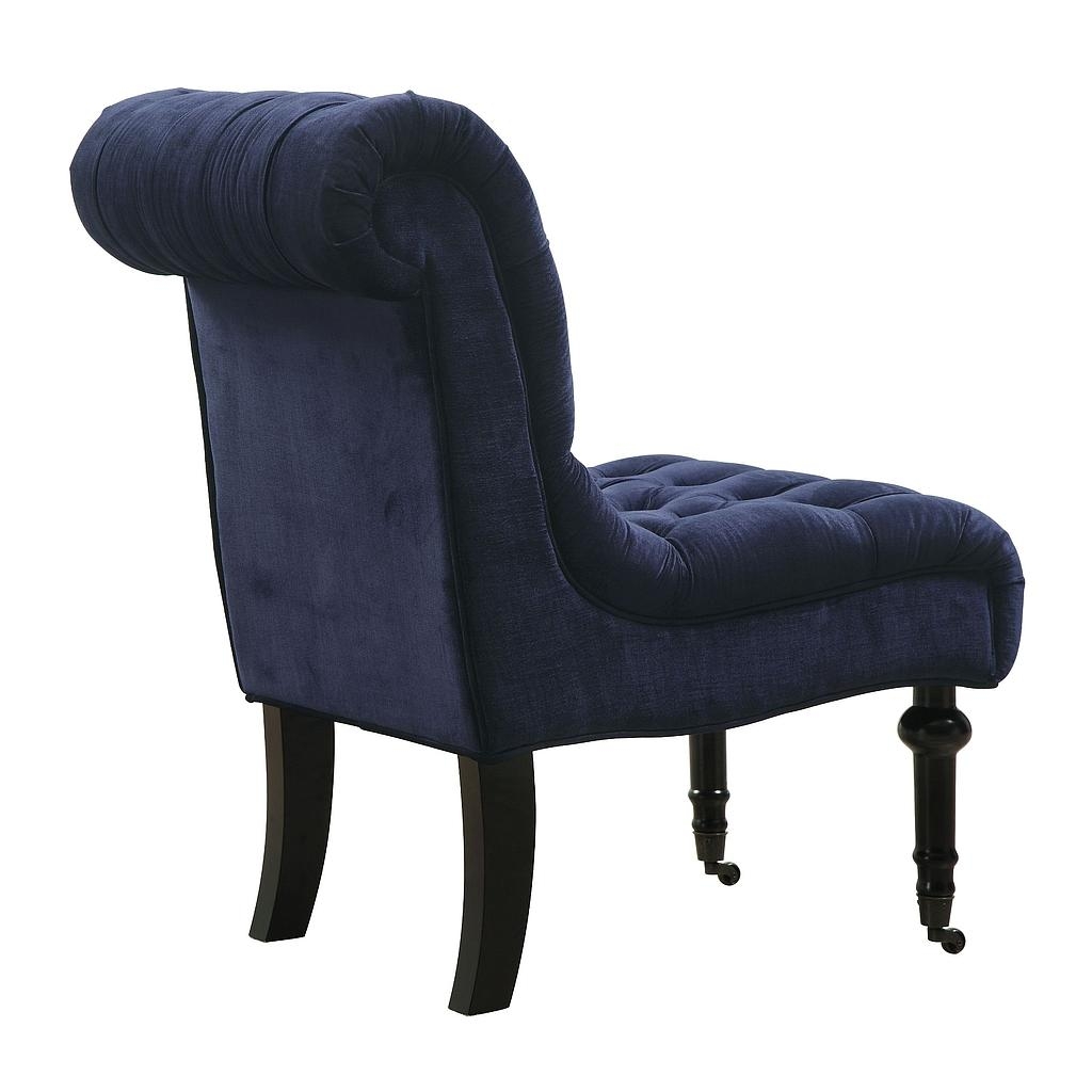 Grace Navy Velvet  Slipper Chair - Image 2