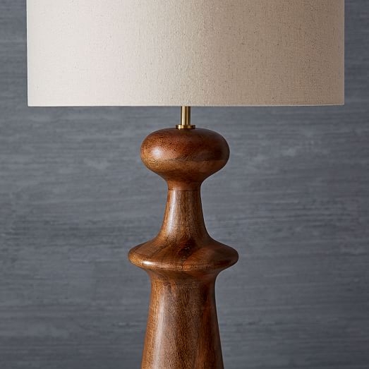 Turned Wood Table Lamp - Tall, Acorn - Image 2