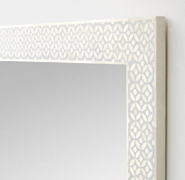 Mosaic Bone Inlay Dresser Mirror - Image 1