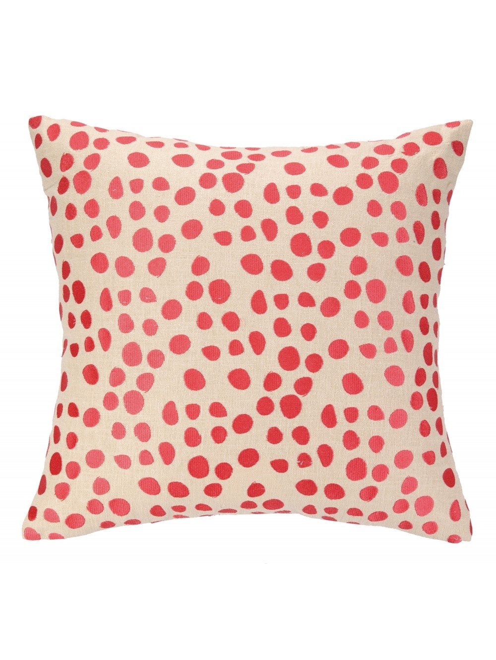Pebble Parade Embroidered Pillow - Coral - 18" x 18" - Down Filled - Image 0
