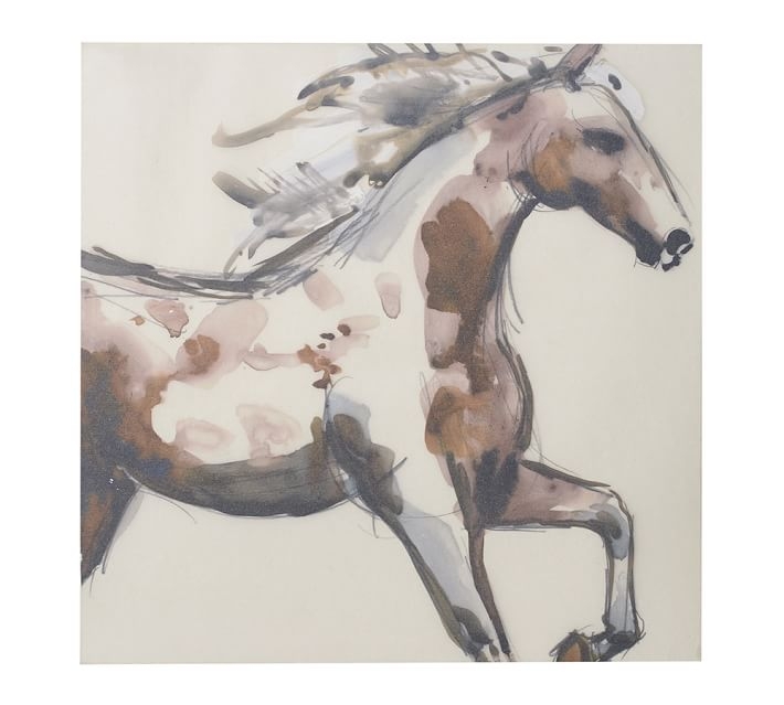 Painted Horse Canvas - 30" sq. - Unframed - Image 0