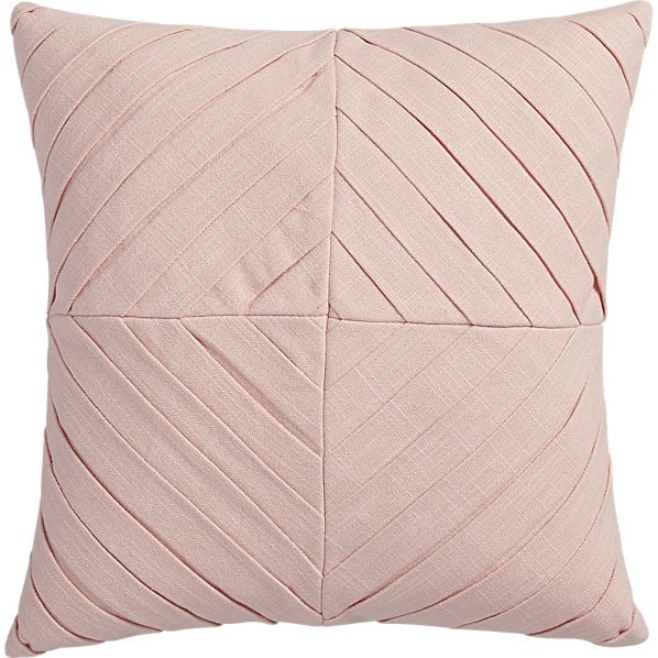 Meridian blush 16" pillow with feather-down insert - Image 0