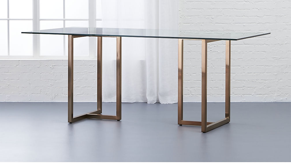 Silverado brass rectangular dining table - Image 1