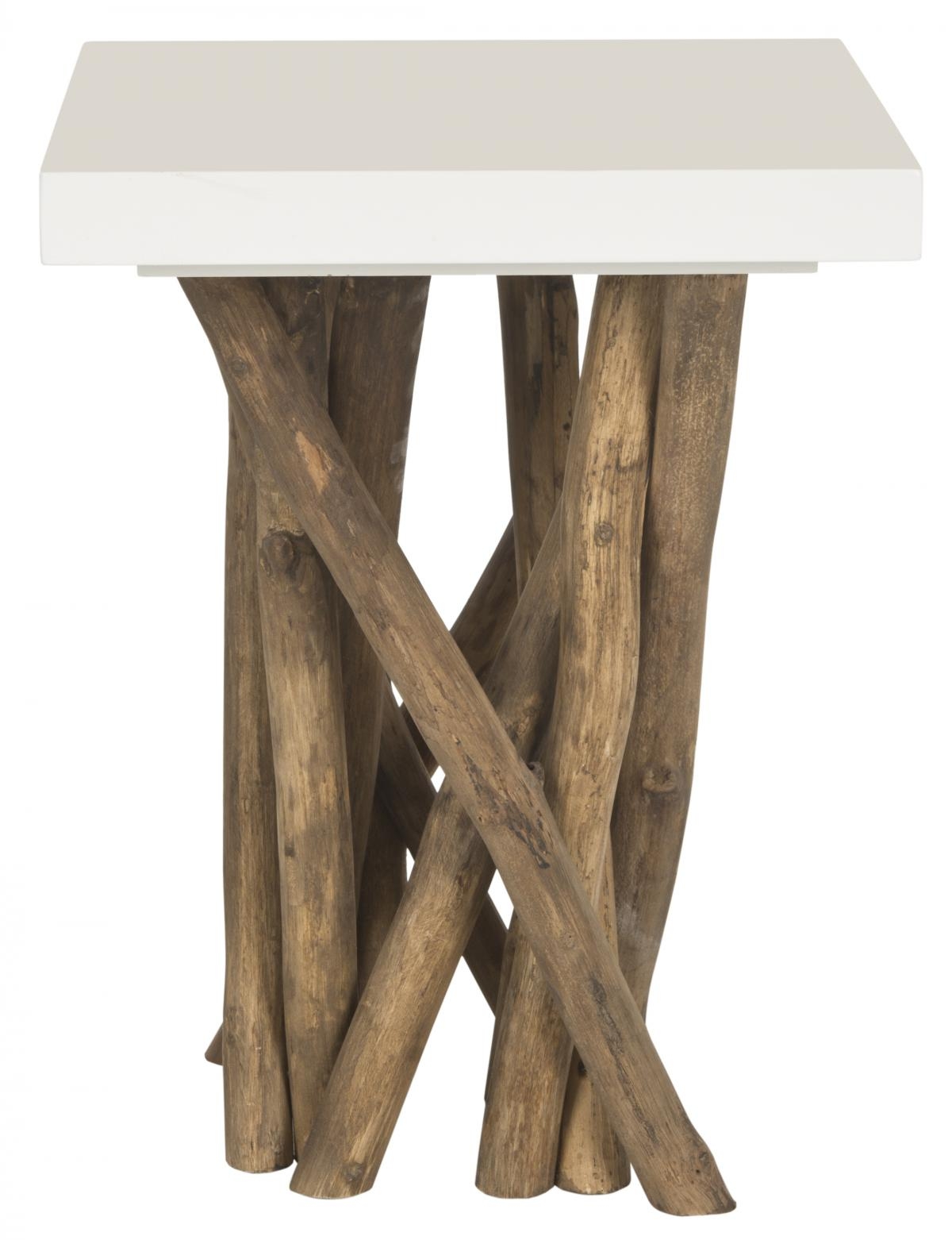 Hartwick Branched Side Table - White/Natural - Arlo Home - Image 0