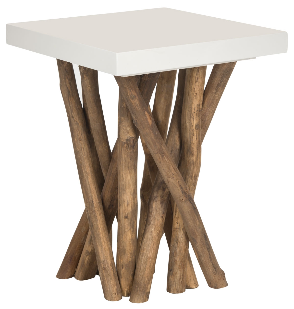 Hartwick Branched Side Table - White/Natural - Arlo Home - Image 1