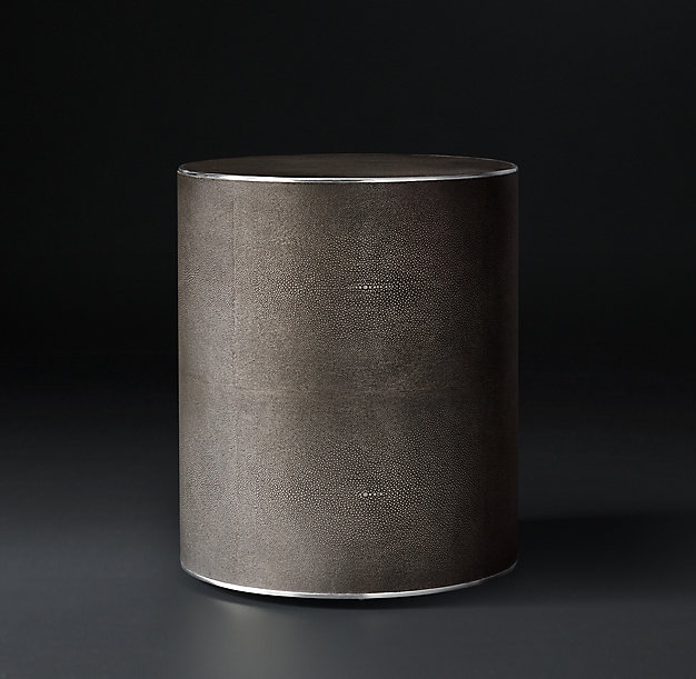SHAGREEN CYLINDER ROUND SIDE TABLE - Image 0