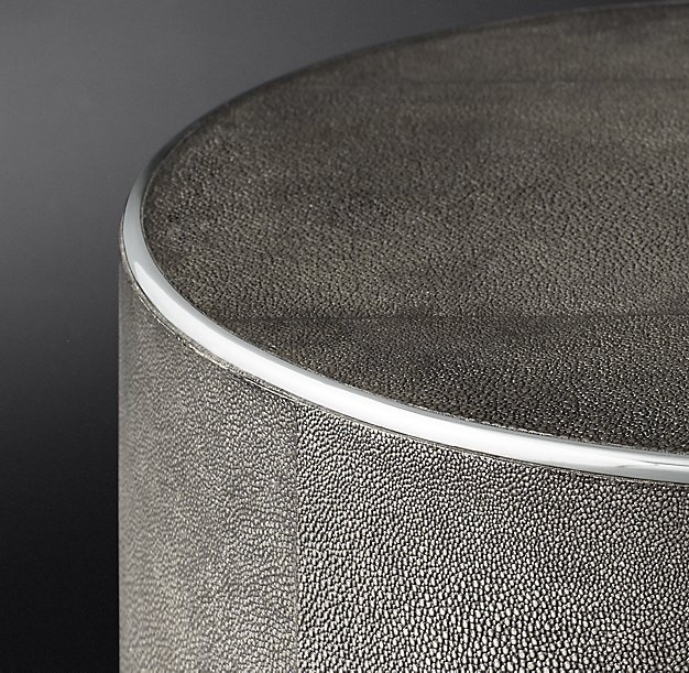 SHAGREEN CYLINDER ROUND SIDE TABLE - Image 1