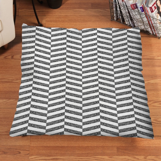 Sketch Herringbone Floor Pillow by Checkerboard - Image 0