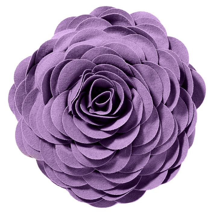 Flora Felt Pillow - 14" dia. - Lavender - Polyester fill - Image 0