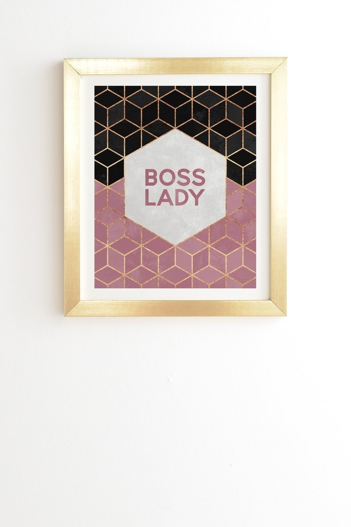 Boss Lady 1 - 14" x 16.5" -Basic Gold Frame - Image 0