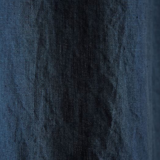 Belgian Flax Linen Curtain - Midnight - Unlined - 108"L - Image 2