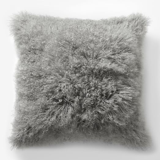 Mongolian Lamb Pillow Cover - 16x16 -|nsert sold separately - Image 0