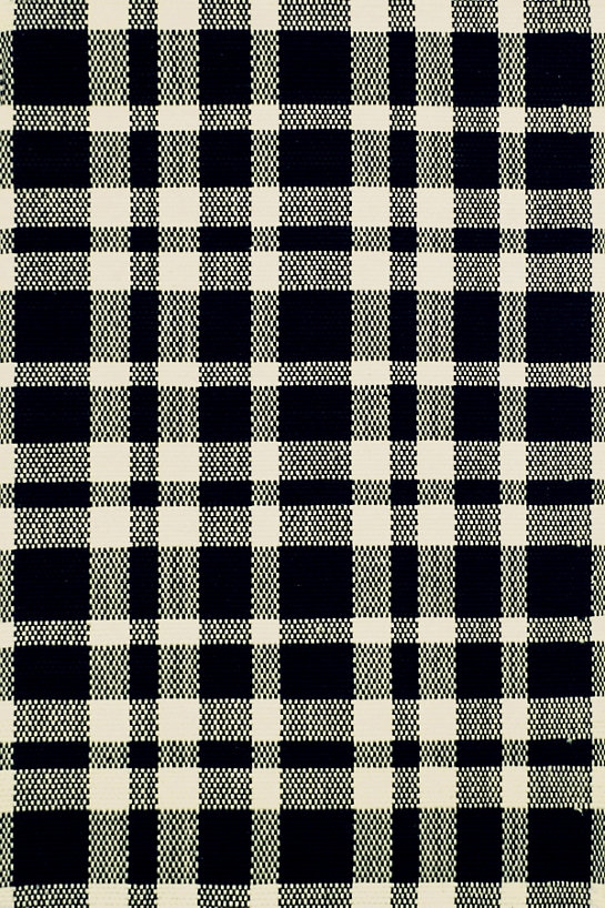 TATTERSALL BLACK/ECRU WOVEN COTTON RUG - 8' x 10' - Image 0