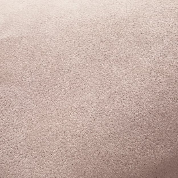 Loki Blush Leather 18" x 12" Pillow - Down-Alternative Insert - Image 3