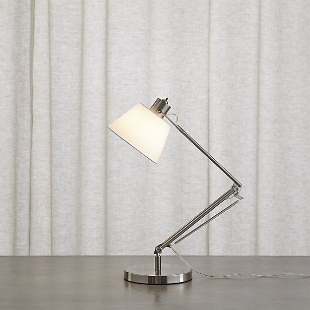 Slim Desk Lamp with White Shade - Image 1
