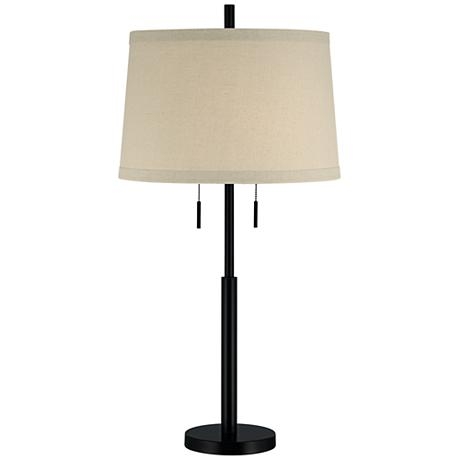 Possini Euro Design Matte Black Stick Table Lamp - Image 0