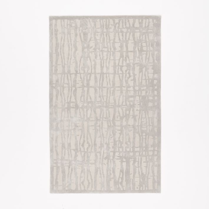 Cascade Wool Rug, 6'x9', Platinum - Image 0