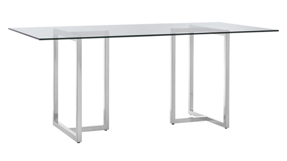 silverado chrome 80" rectangular dining table - Image 0