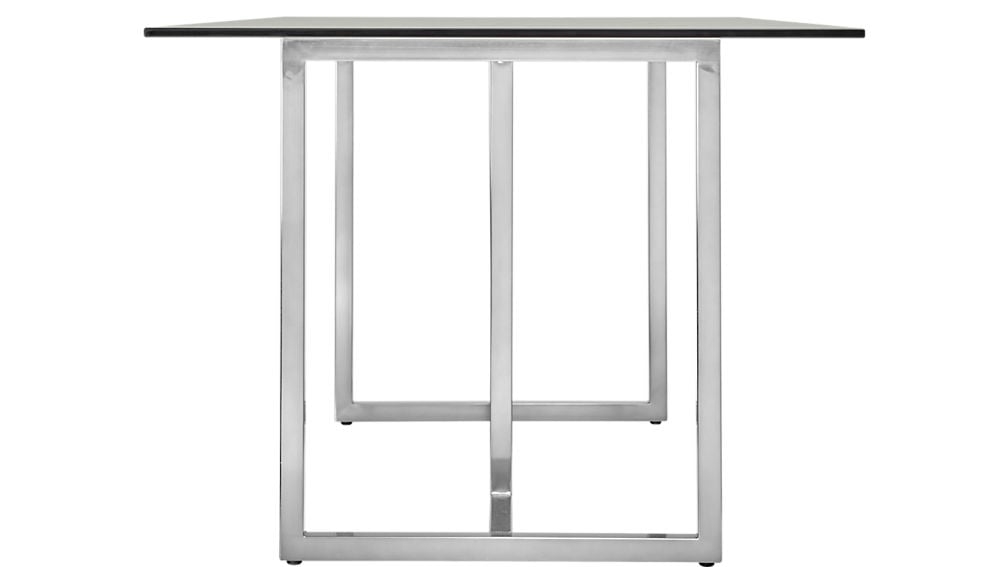 silverado chrome 80" rectangular dining table - Image 2