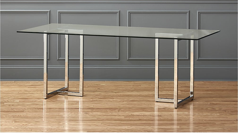 silverado chrome 80" rectangular dining table - Image 3