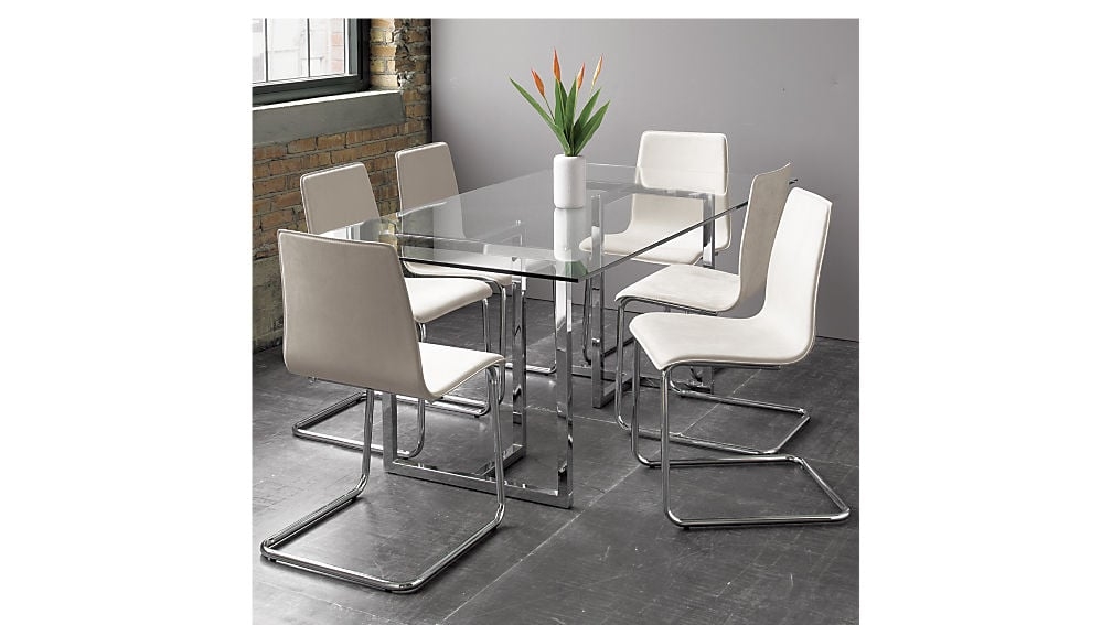 silverado chrome 80" rectangular dining table - Image 5