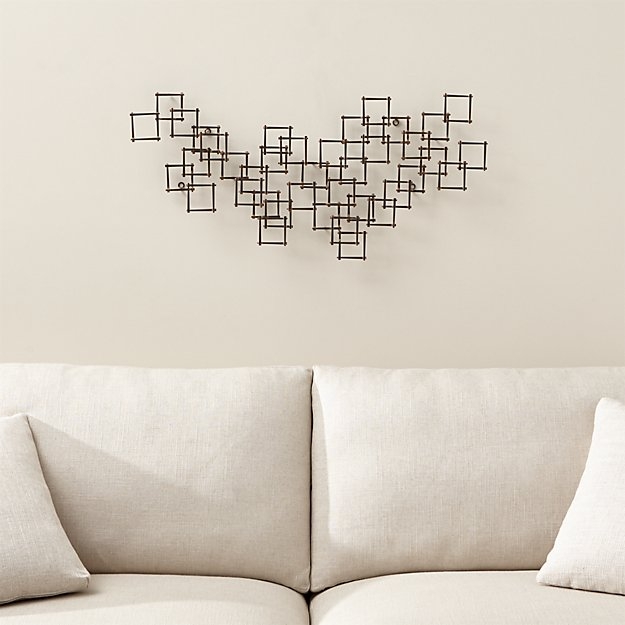 Squares Nail Metal Wall Art - Single - Image 1