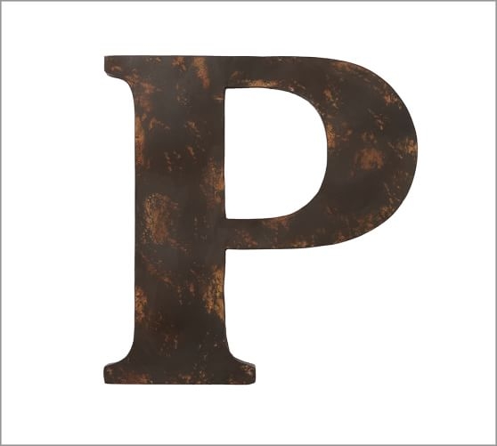 Rustic Metal Letter - P - Image 0