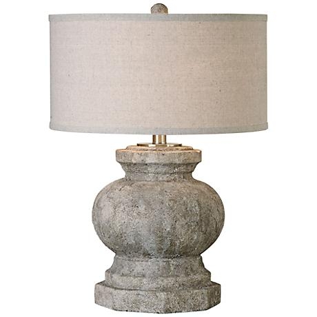 Uttermost Verdello Antiqued Stone Ceramic Table Lamp - Image 0