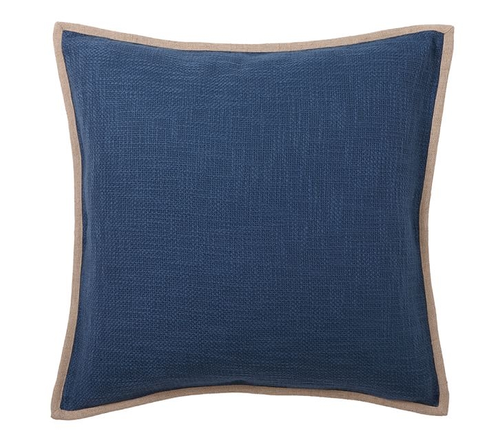 Basketweave Pillow Cover - 24" square - Blue Jay - Insert Sold Separately - Image 0
