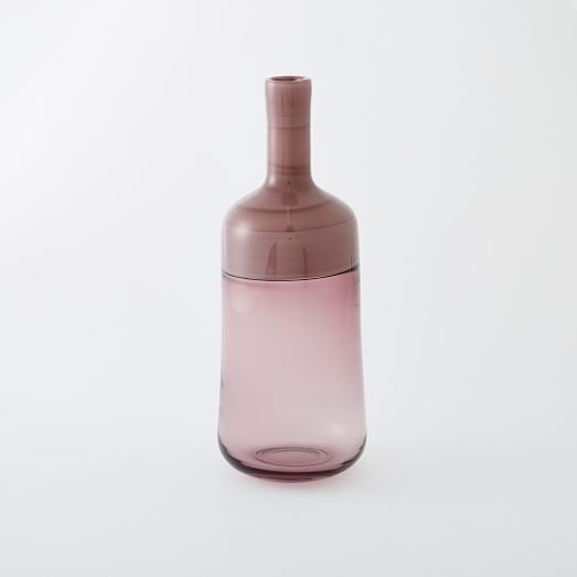Vitreluxe Glass Vase, Tall Bottle, Plum - Image 0