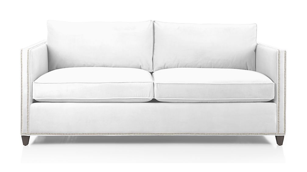 Dryden Full Sleeper Sofa with Nailheads - White - Image 0