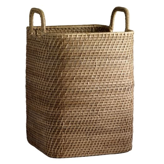 Modern Weave Handled Baskets-Natural - Image 0