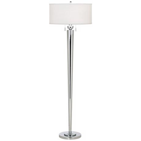 Messina Polished Steel Double Pull Floor Lamp - Image 0