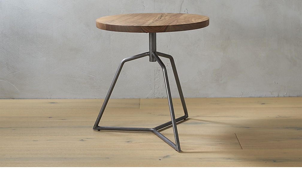 Dot acacia side table-stool - Image 1