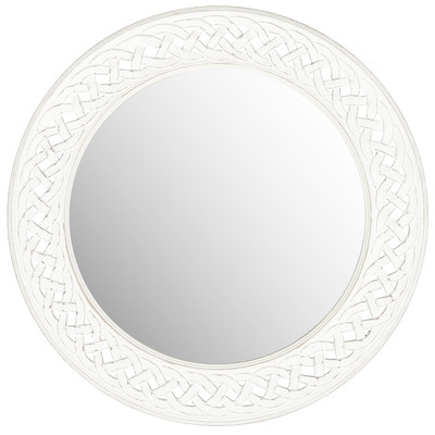 Braided Chain Wall Mirror - White - Image 0