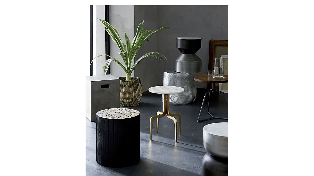 Dot acacia side table-stool - Image 3