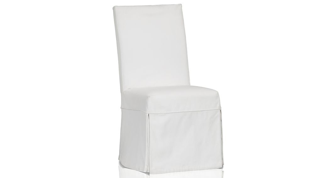Slip White Slipcovered Dining Chair - Image 0