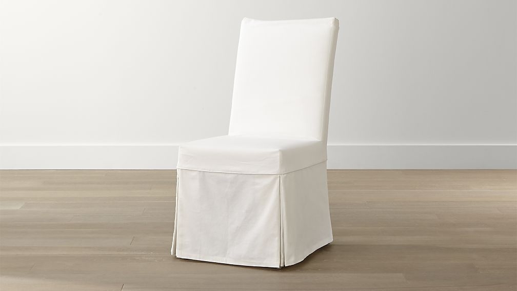 Slip White Slipcovered Dining Chair - Image 1